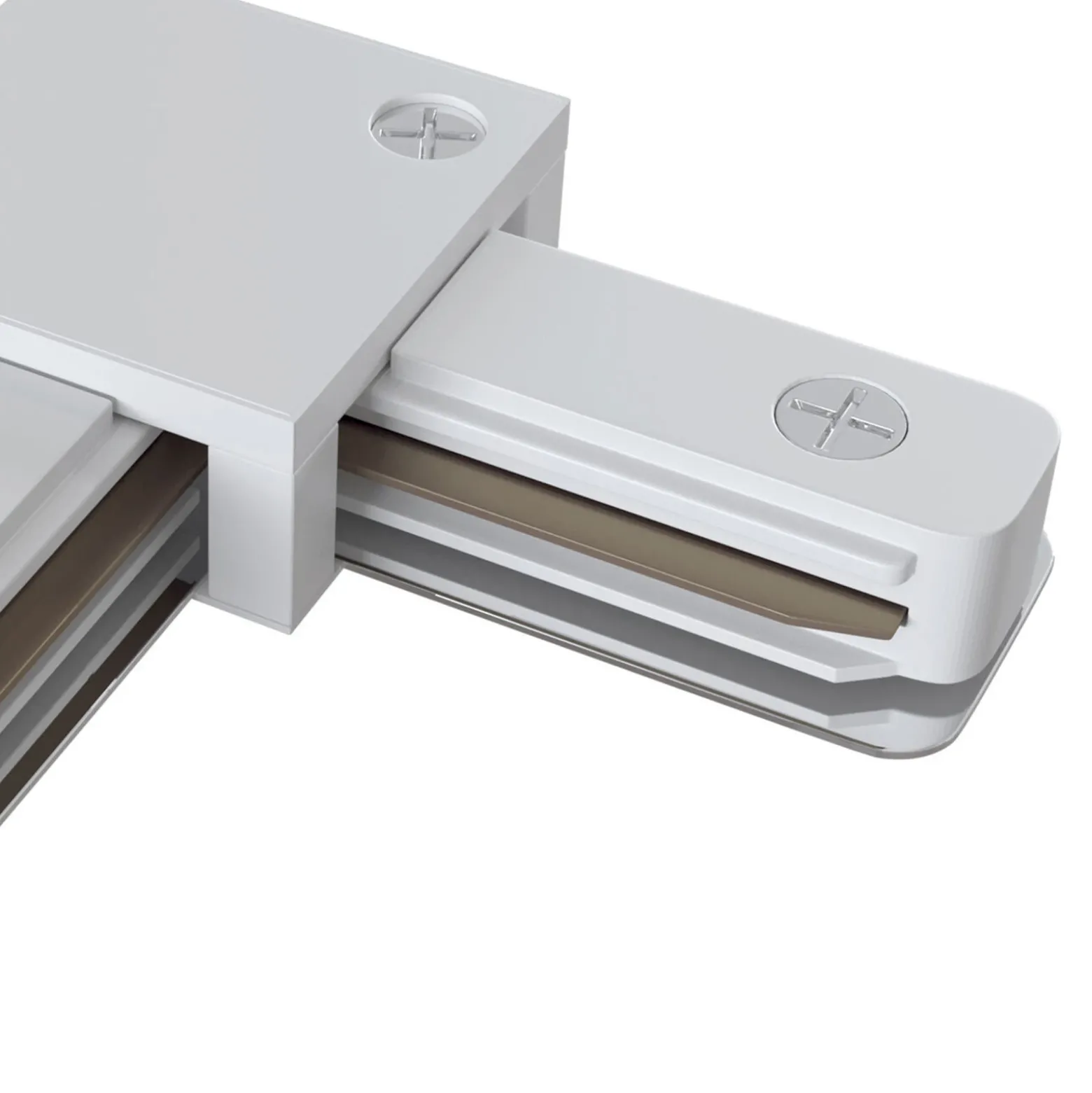 Conector en T Riel, riel monofásico, blanco