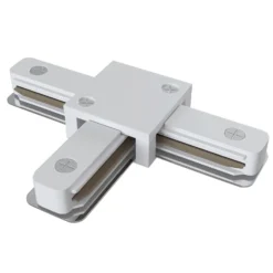 Conector en T Riel, riel monofásico, blanco