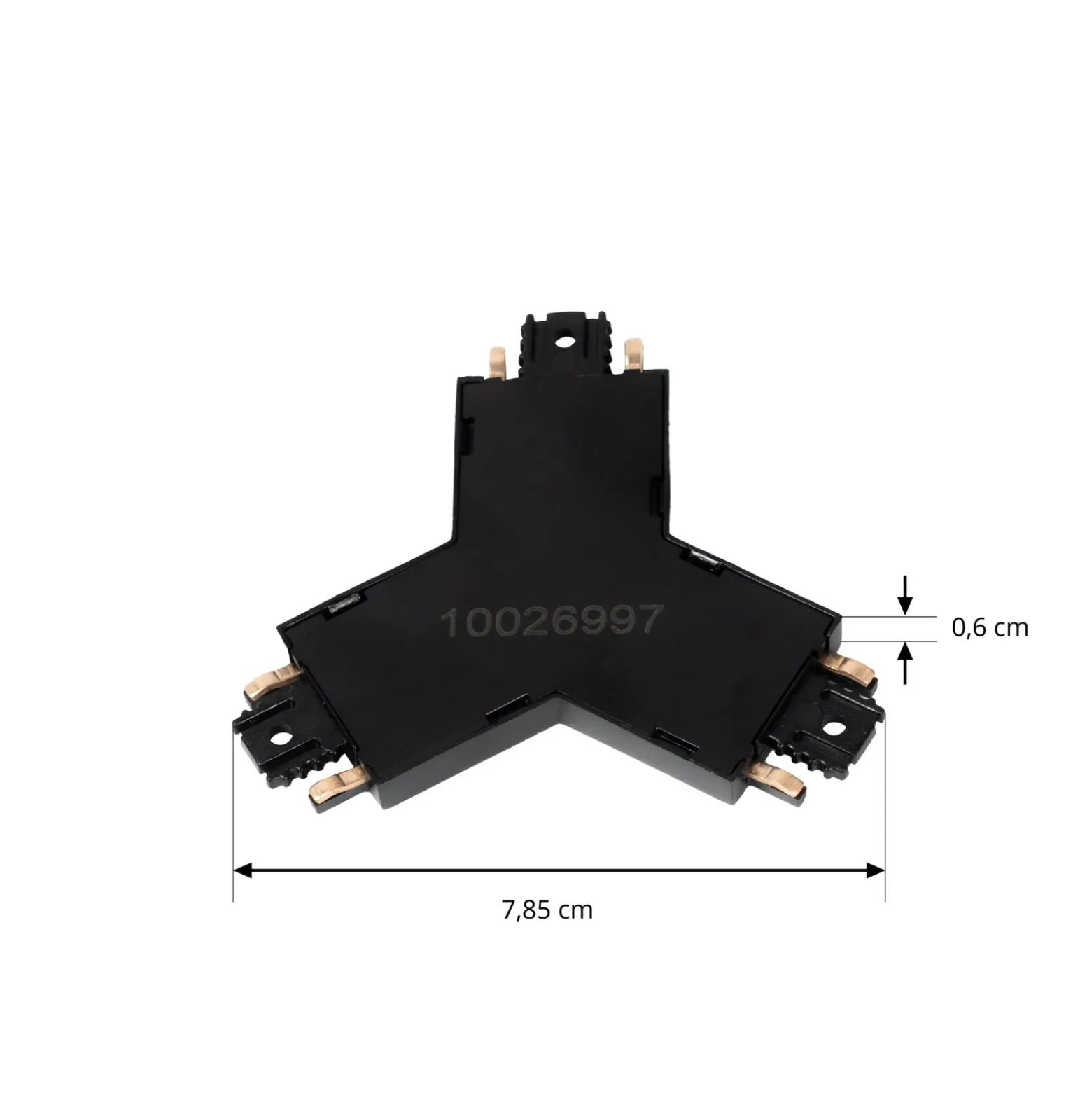 Conector en Y Lindby Lumaro, negro, 7,85 cm, plástico