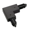 Conector esquinero SLV riel monofásico, negro