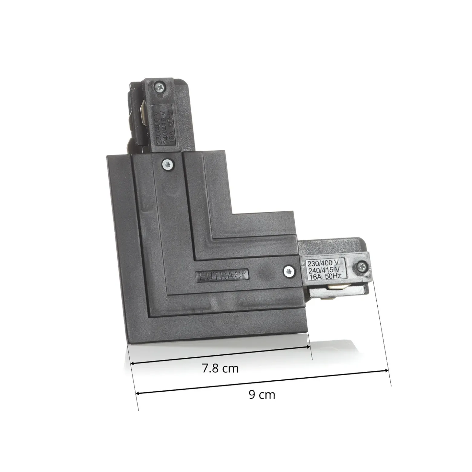 Conector Eutrac L conductor de protección externo, negro