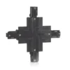 Conector Eutrac X Phase para carril empotrado, negro