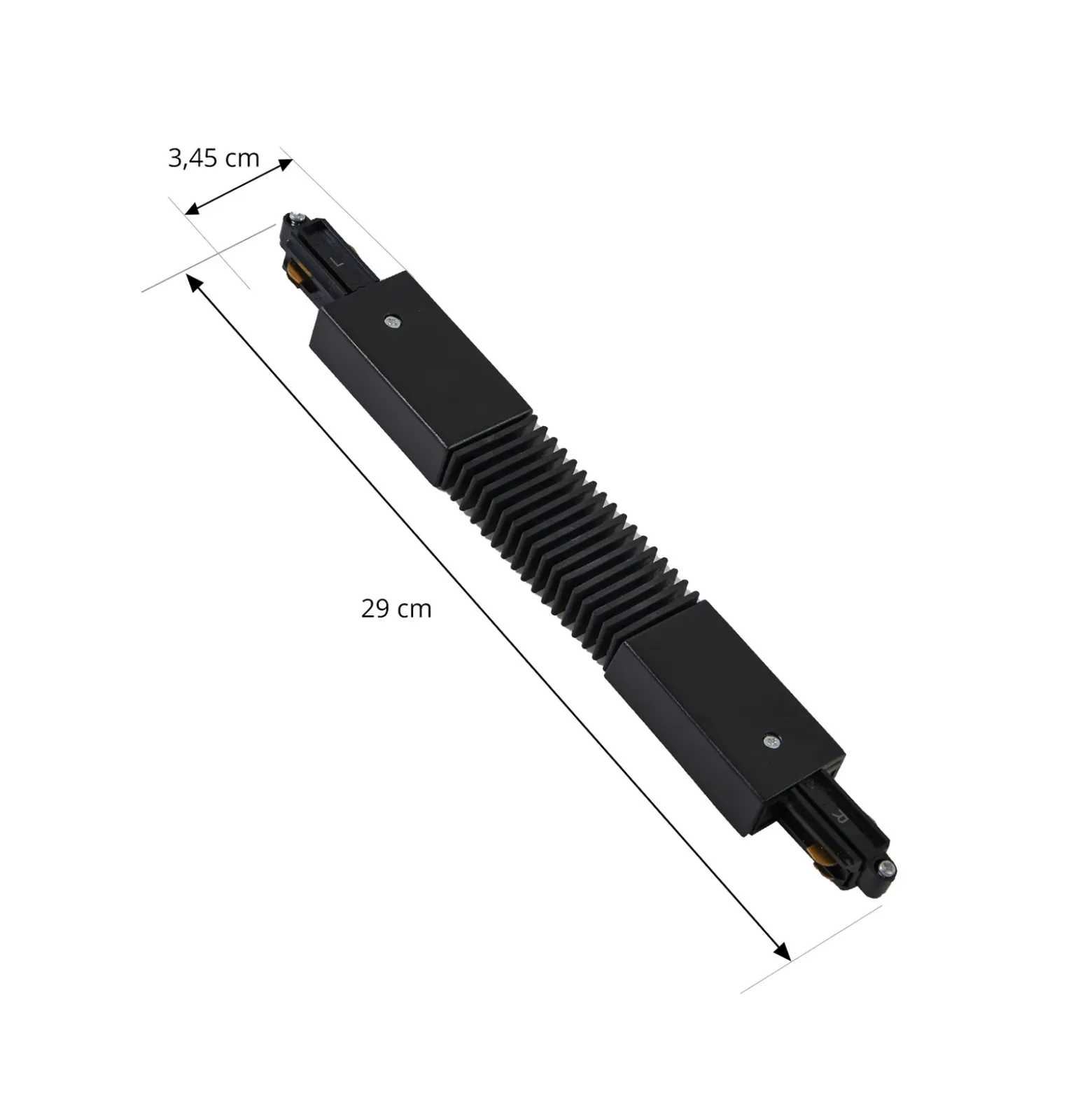 Conector Lindby Flex Linaro, negro, sistema de riel monofásico