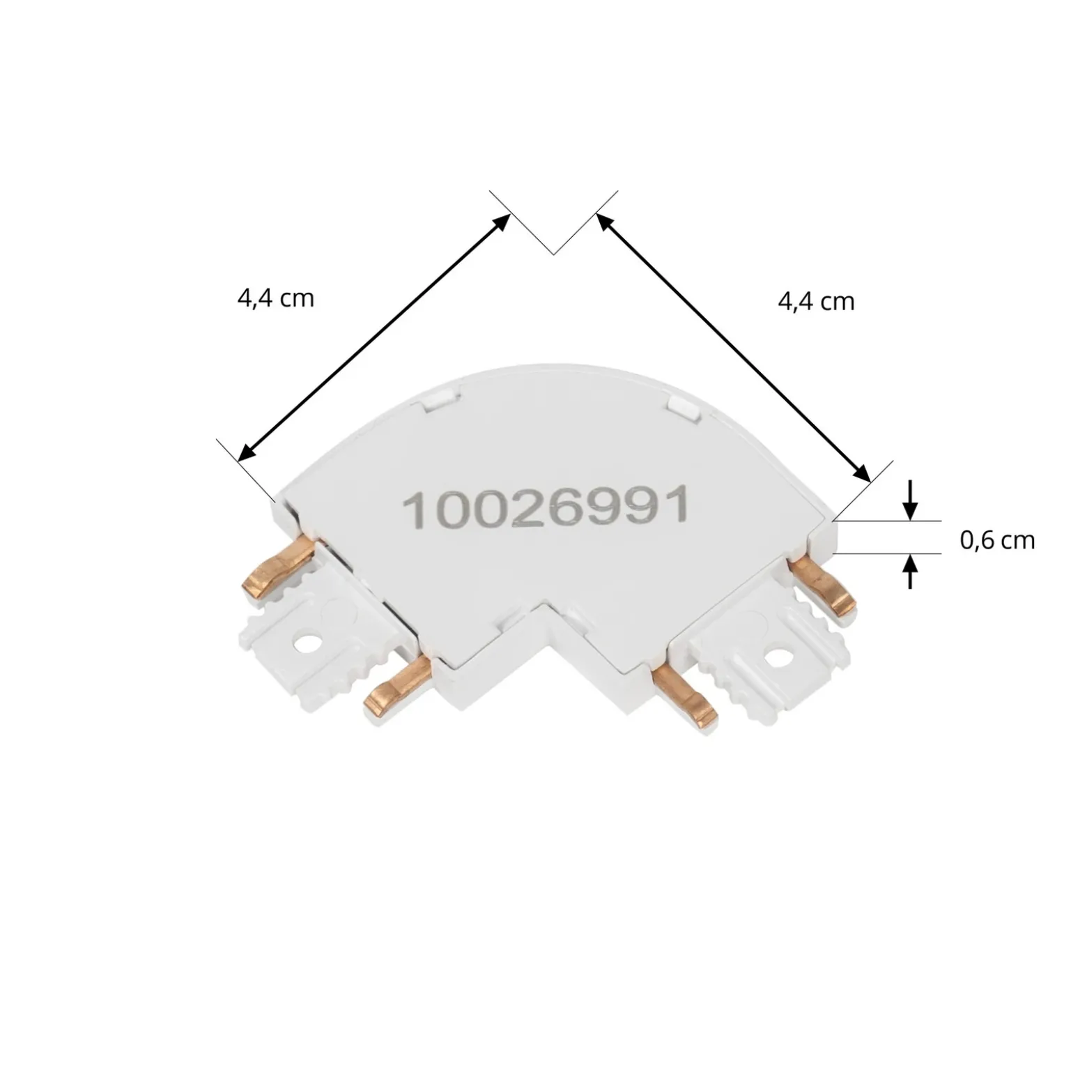 Conector Lindby L Lumaro, blanco, 90°, redondeado