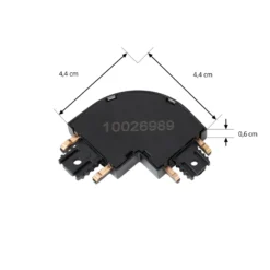 Conector Lindby L Lumaro, negro, 90°, redondeado