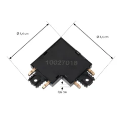 Conector Lindby L Lumaro, 90°, negro, angular
