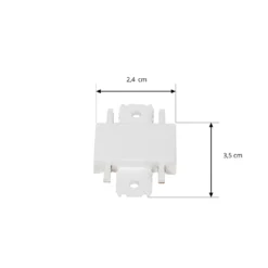 Conector Lindby Lumaro, 180°, blanco, plástico