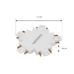 Conector Lindby Lumaro, 5 vías, blanco, plástico