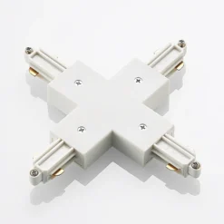 Conector Lindby X Linaro, blanco, sistema de riel monofásico