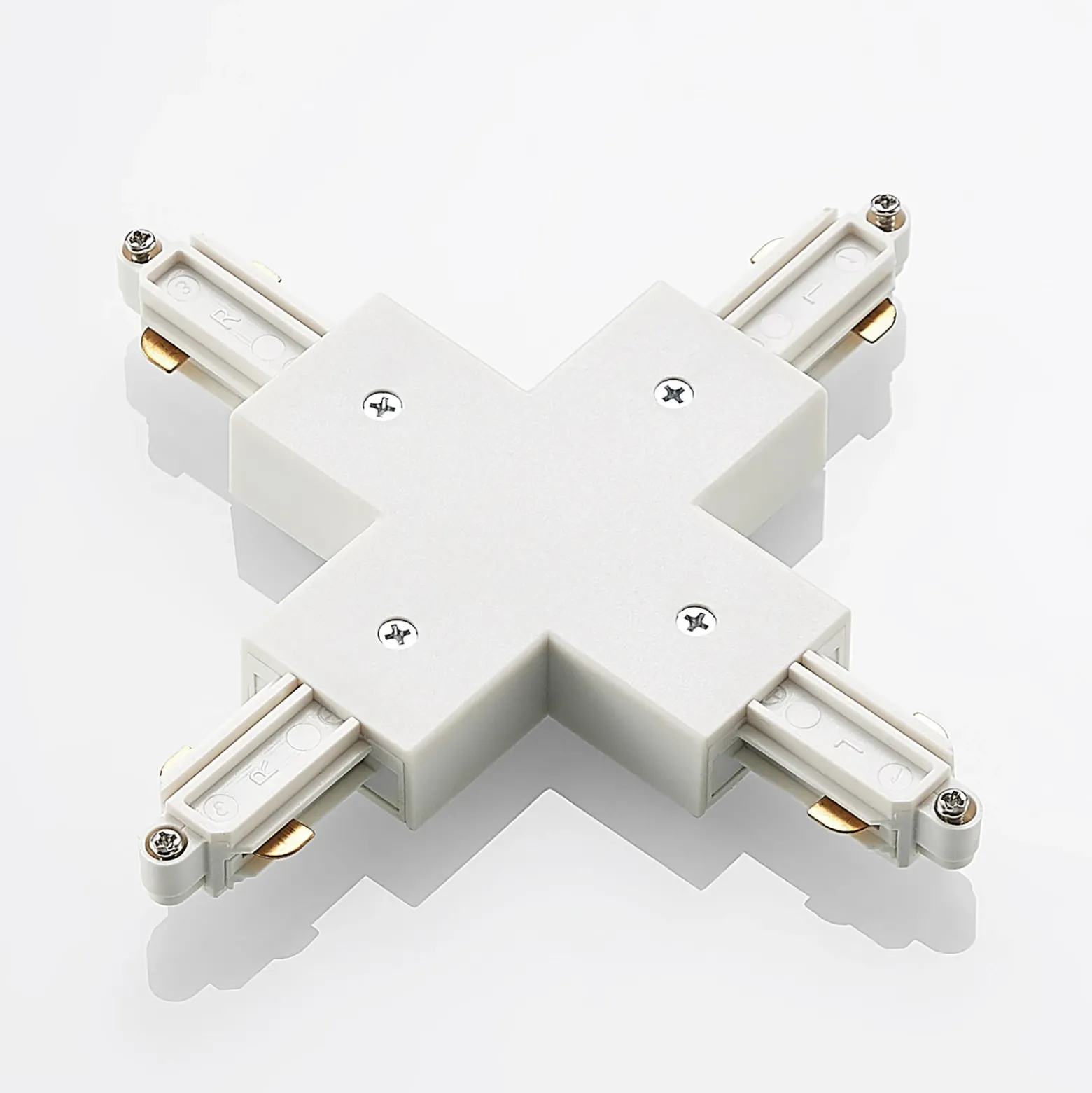 Conector Lindby X Linaro, blanco, sistema de riel monofásico