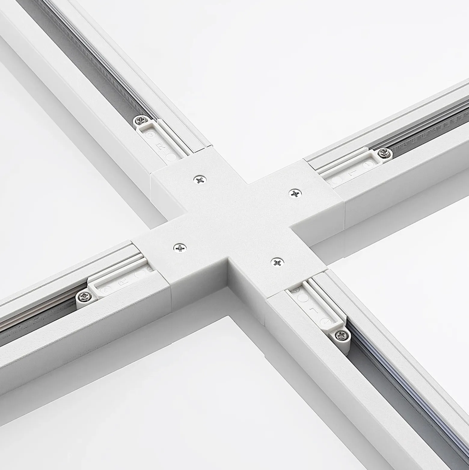 Conector Lindby X Linaro, blanco, sistema de riel monofásico
