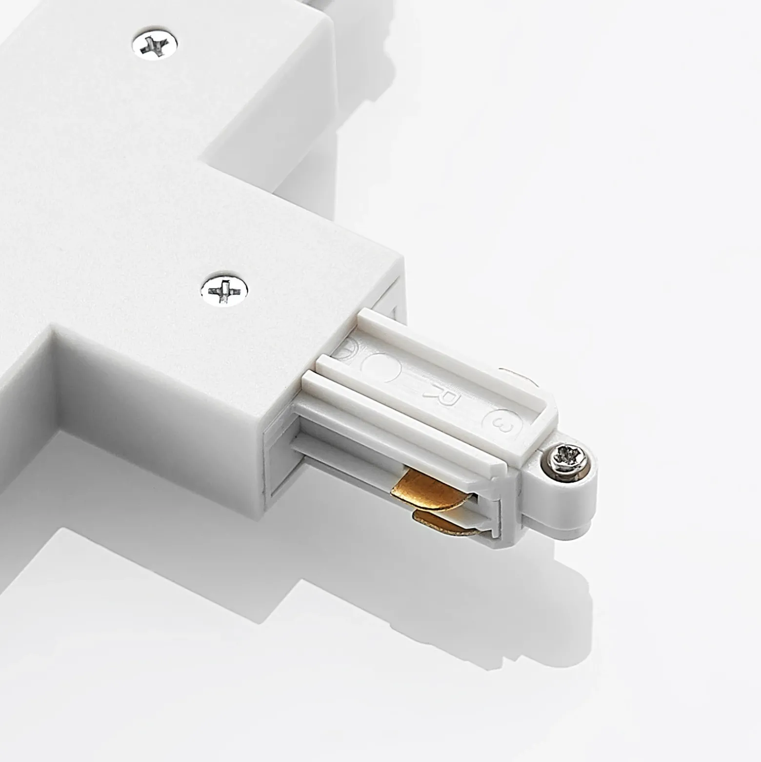 Conector Lindby X Linaro, blanco, sistema de riel monofásico