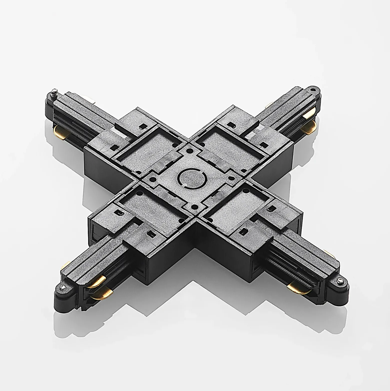 Conector Lindby X Linaro, negro, sistema de riel monofásico