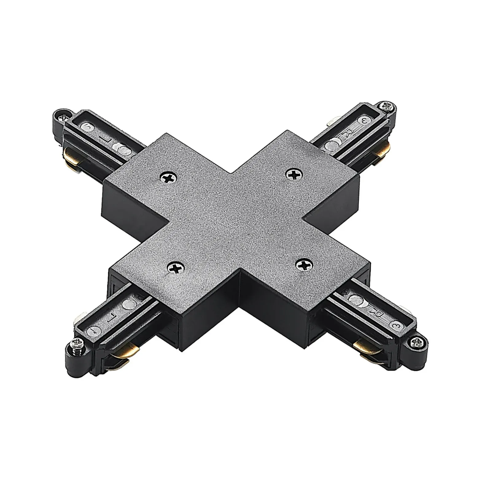 Conector Lindby X Linaro, negro, sistema de riel monofásico