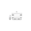 Conector lineal para riel Volare, 70 mm