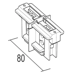Conector longitudinal Ivela riel trifásico LKM, blanco