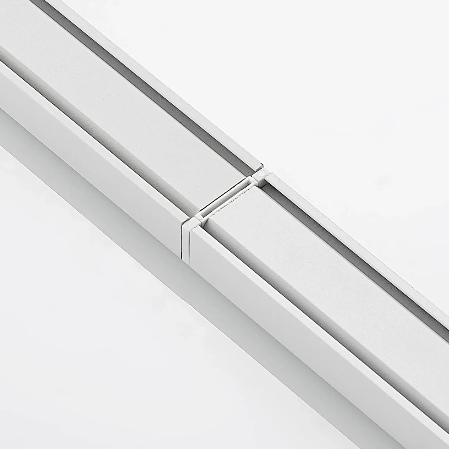 Conector longitudinal Lindby Linaro, blanco, sistema de riel monofásico