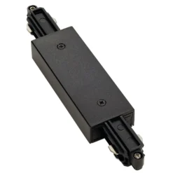 Conector longitudinal para riel monofásico, negro