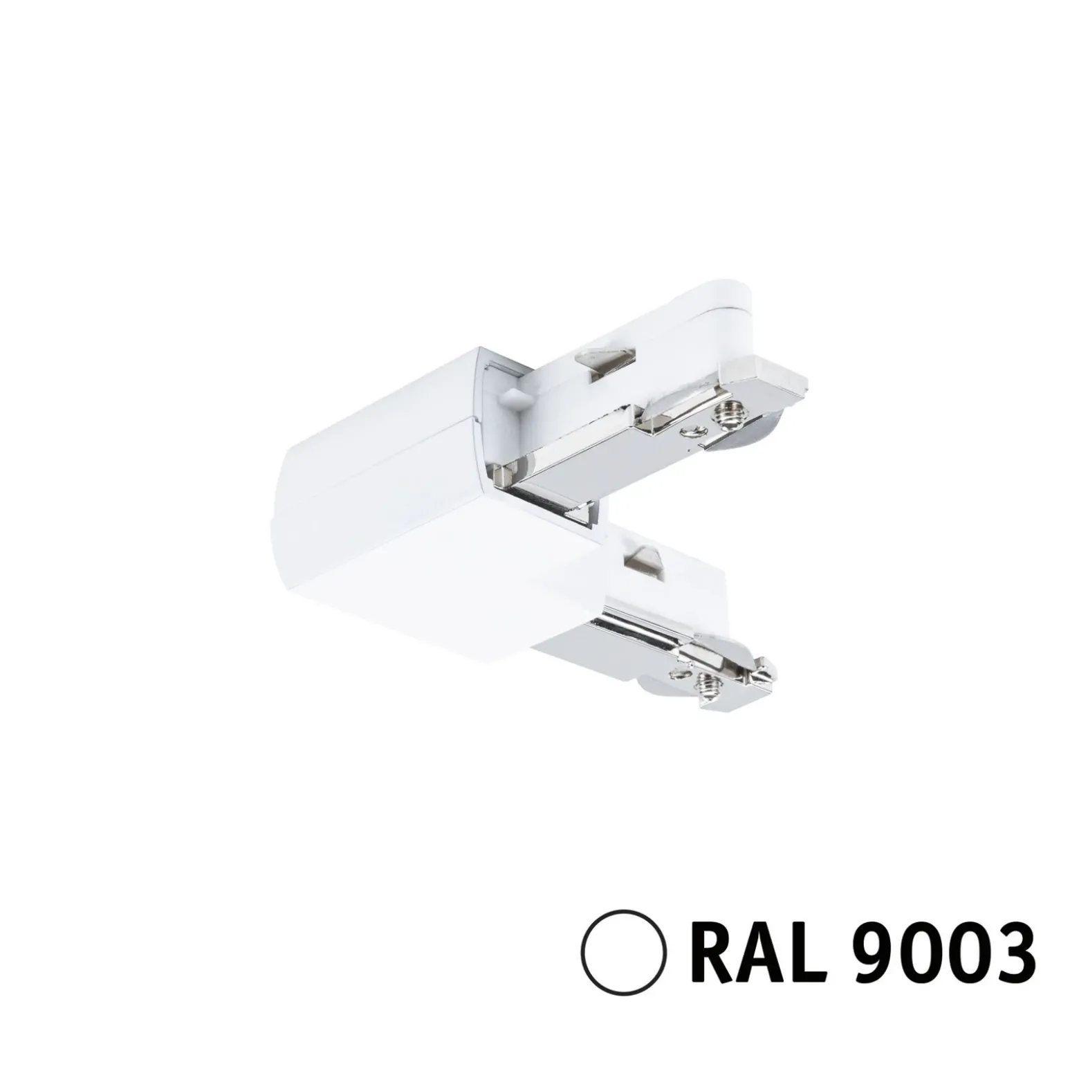 Conector Paulmann URail L, blanco señal, metal