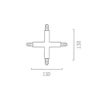 Conector transversal para riel bifásico Volare negro