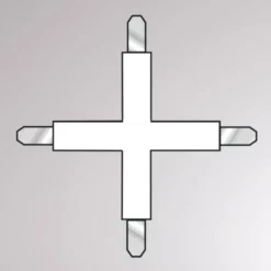 Conector transversal para riel bifásico Volare negro