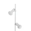 Conjunto de lámpara de pie, gris claro, altura 160 cm, hierro/vidrio, 2 luces