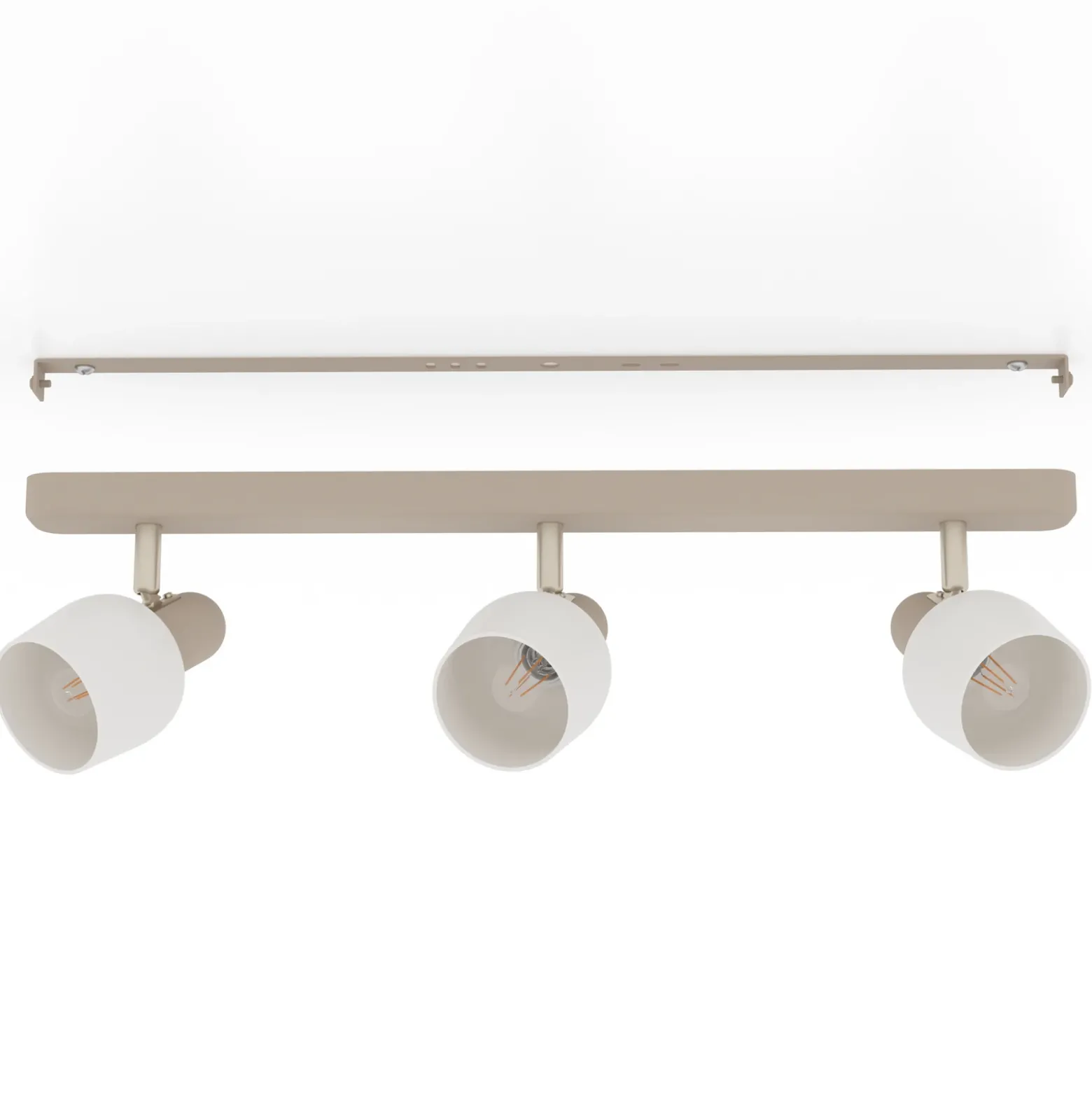 Corato downlight de techo, arena/níquel/opal, 3 luces.