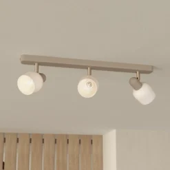 Corato downlight de techo, arena/níquel/opal, 3 luces.