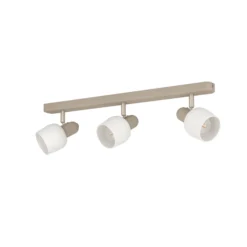 Corato downlight de techo, arena/níquel/opal, 3 luces.