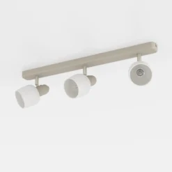 Corato downlight de techo, arena/níquel/opal, 3 luces.