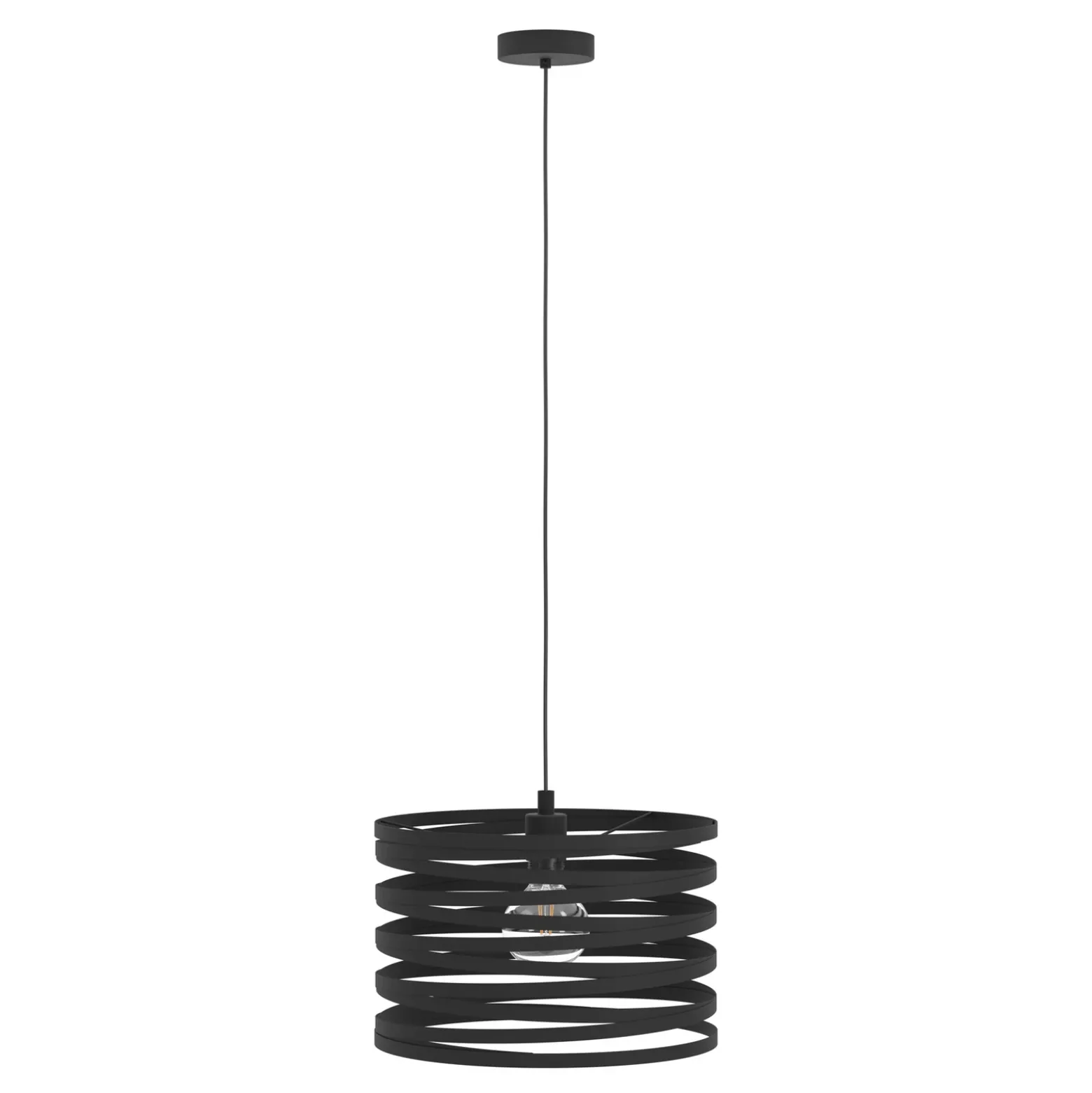 Cremella lámpara colgante, Ø 37 cm, negro, acero