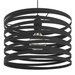 Cremella lámpara colgante, Ø 37 cm, negro, acero