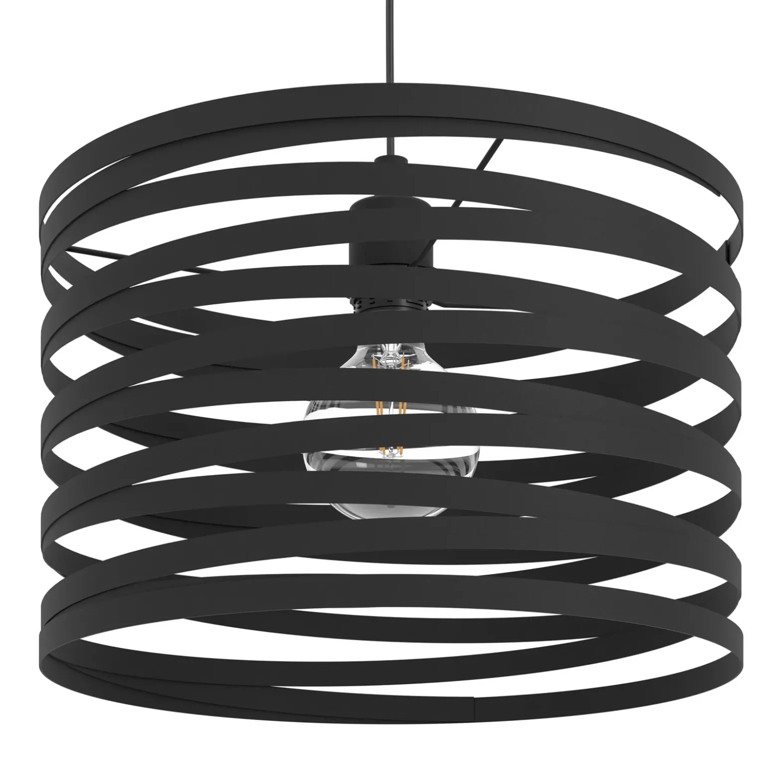 Cremella lámpara colgante, Ø 37 cm, negro, acero