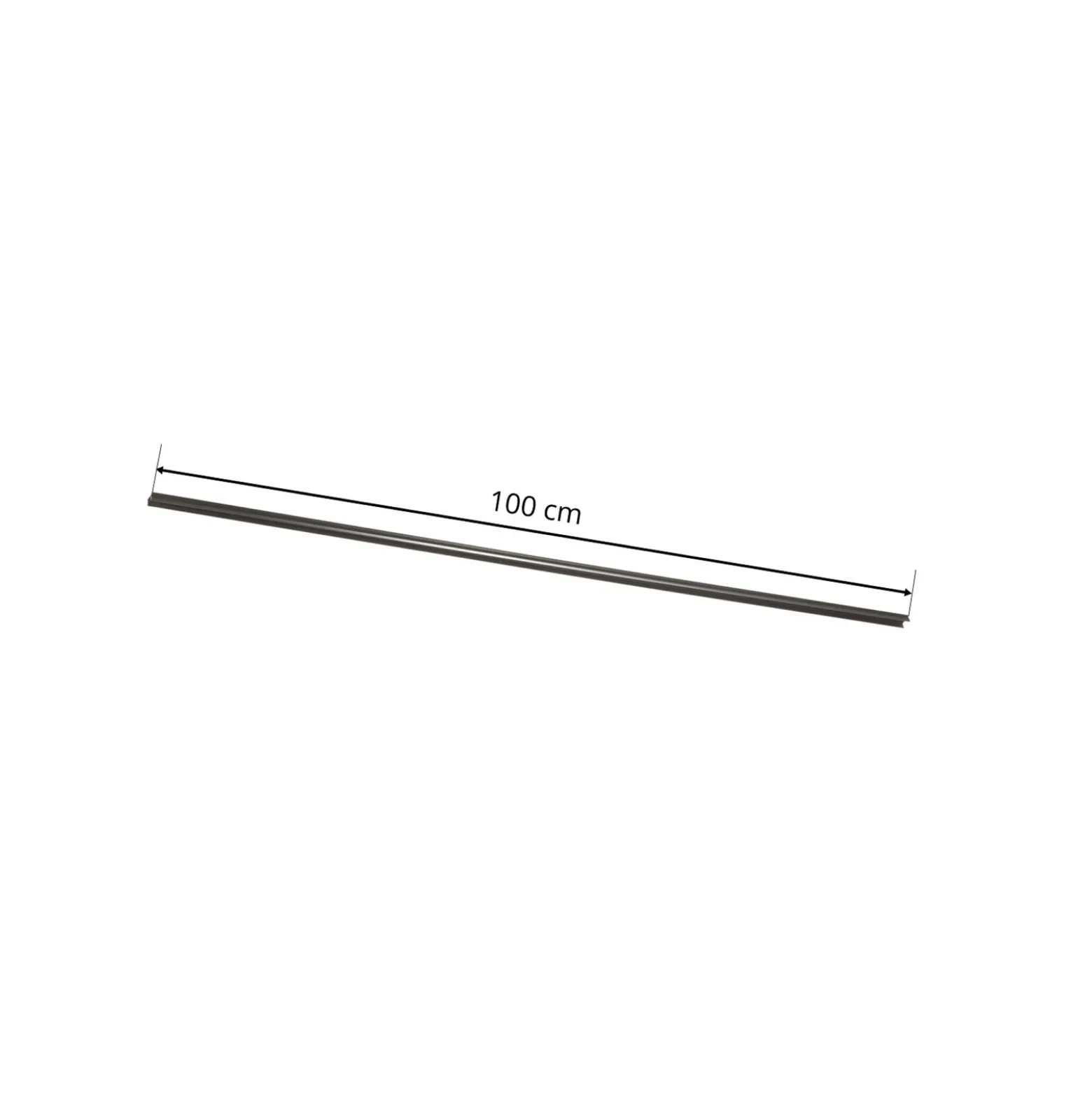 Cubierta Eutrac riel trifásico, 1m, negro