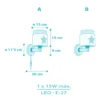 Dalber Baby Dreams aplique con enchufe, azul