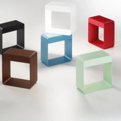 Dama lámpara de mesa LED recargable, rojo, aluminio, ABS
