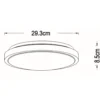 Dasher Plafón LED, negro, Ø 29,3 cm, 2700 K, IP44