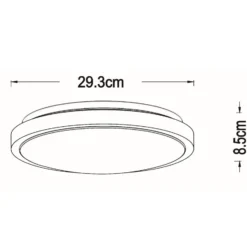 Dasher Plafón LED, negro, Ø 29,3 cm, 2700 K, IP44