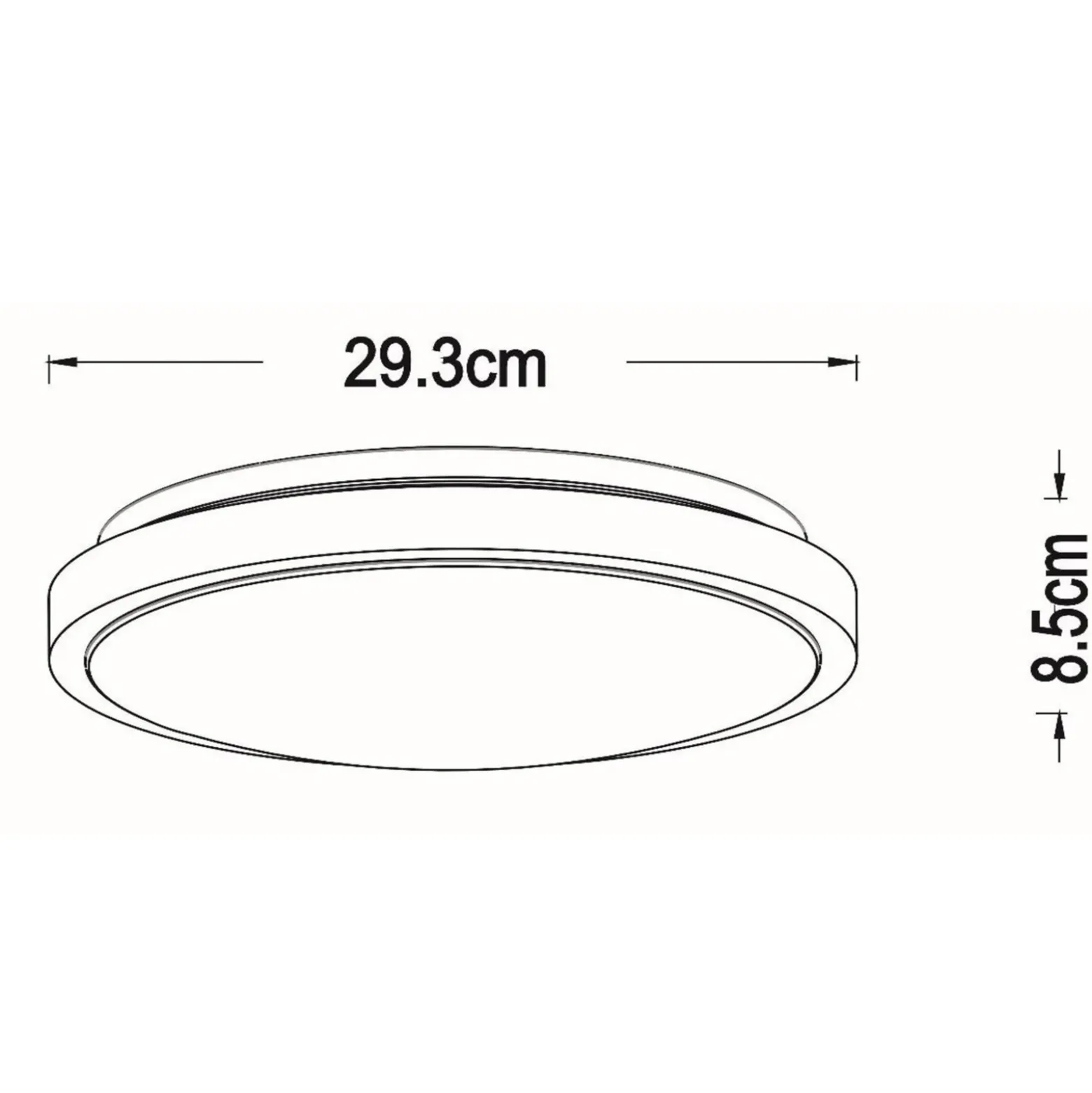Dasher Plafón LED, negro, Ø 29,3 cm, 2700 K, IP44