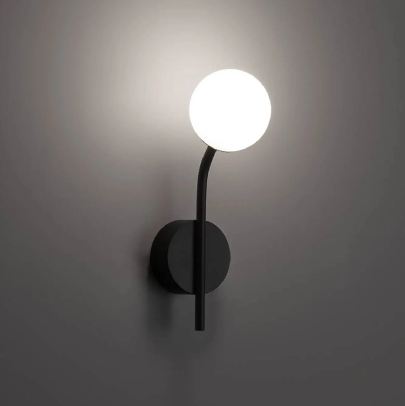 Decor Walther Pep aplique, 1 luz, negro