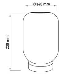De mesa decorativa LED 5305558 batería gris humo