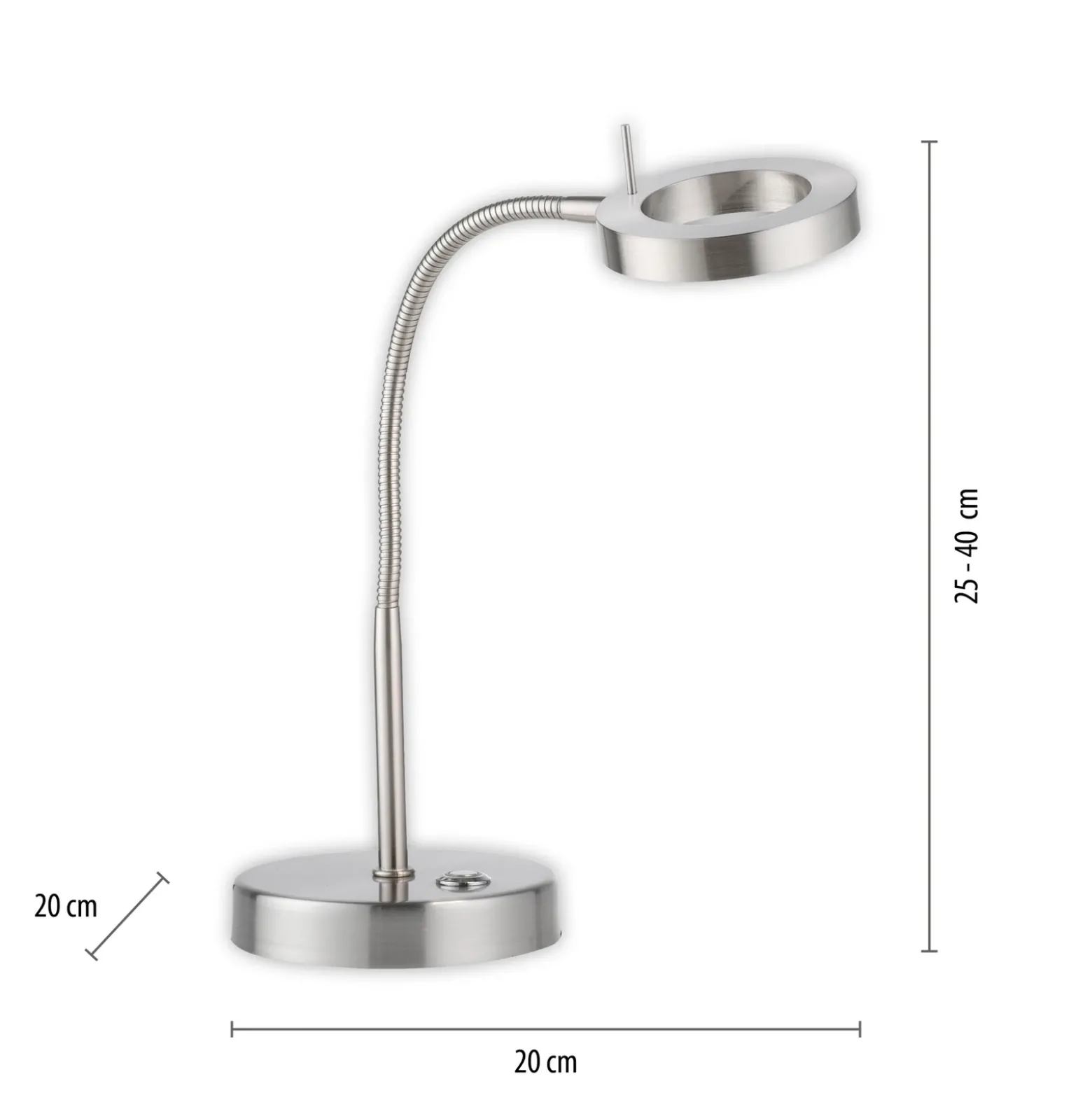 De mesa LED Hensko brazo flexible, dimmer táctil