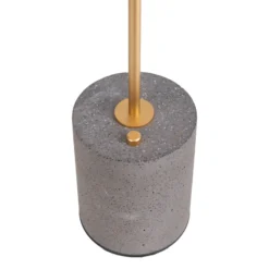 De mesa LED Seta, batería, cemento, pantalla gris