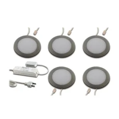 De mueble empotrada LED FAR 58 acero 5ud 3W 3.000K