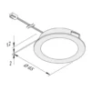 De mueble empotrada LED FAR 58, acero, 3W, 4.000K