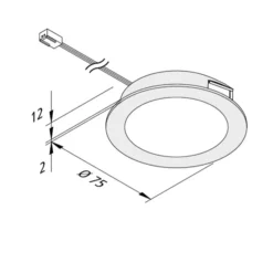 De mueble empotrada LED FAR 68 3 ud acero 4W 940