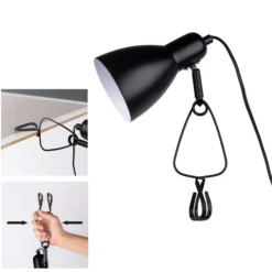 De pinza Mara ajustable cable del enchufe, negro