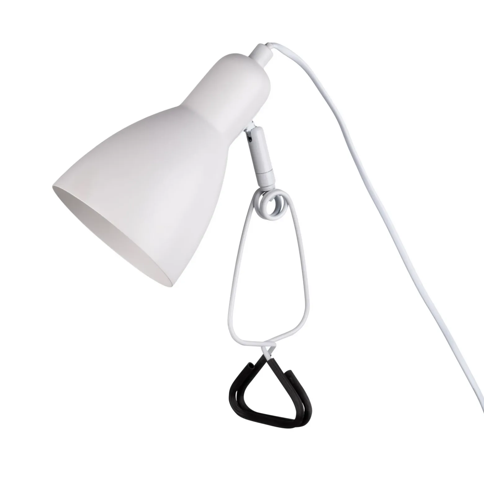 De pinza Mara ajustable cable del enchufe, blanco