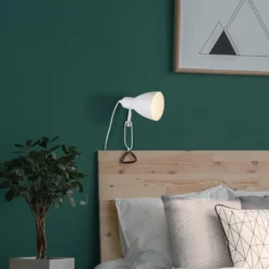 De pinza Mara ajustable cable del enchufe, blanco