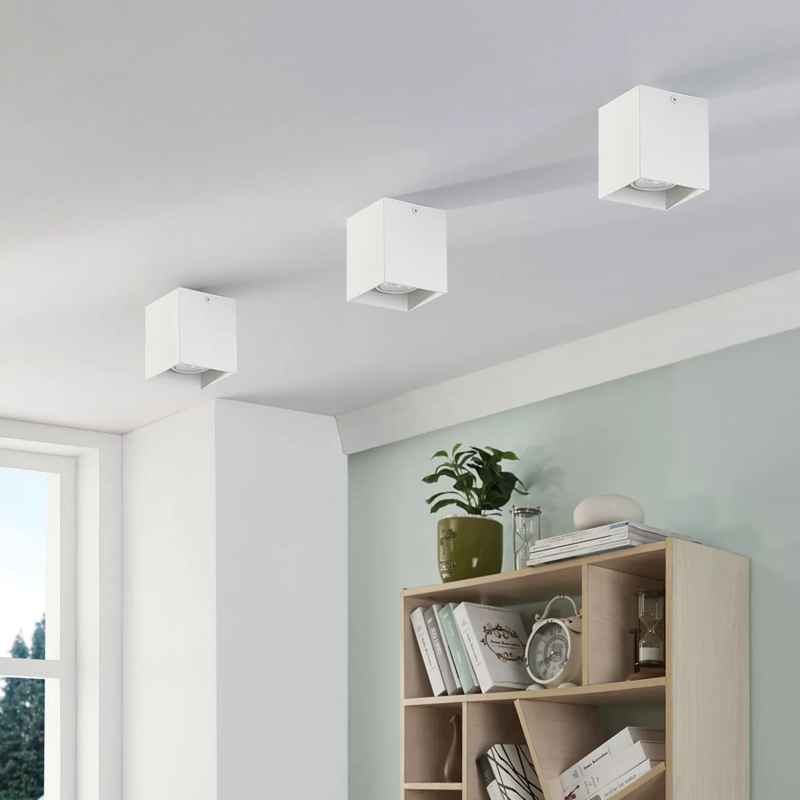 Downlight angular de diseño Carson en blanco